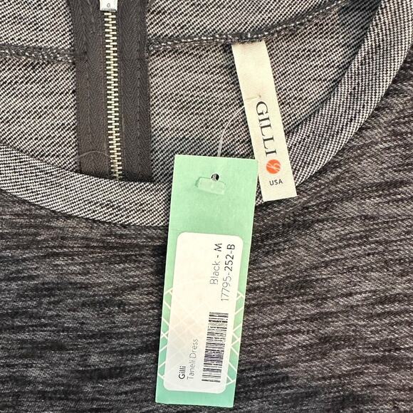 Gilli Stitch Fix Women's NWT Taneli Dress Short Sleeve Size M Marled Gray Black - Picture 5 of 10